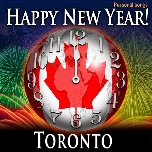 Happy New Year Toronto With Countdown and Auld Lang Syne
