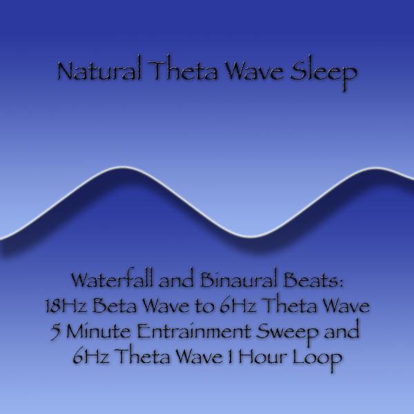 Waterfall and Binaural Beats: 18Hz Beta Wave to 6Hz Theta Wave 5 Minute Entrainment Sweep and 6Hz Theta Wave 1 Hour Loop