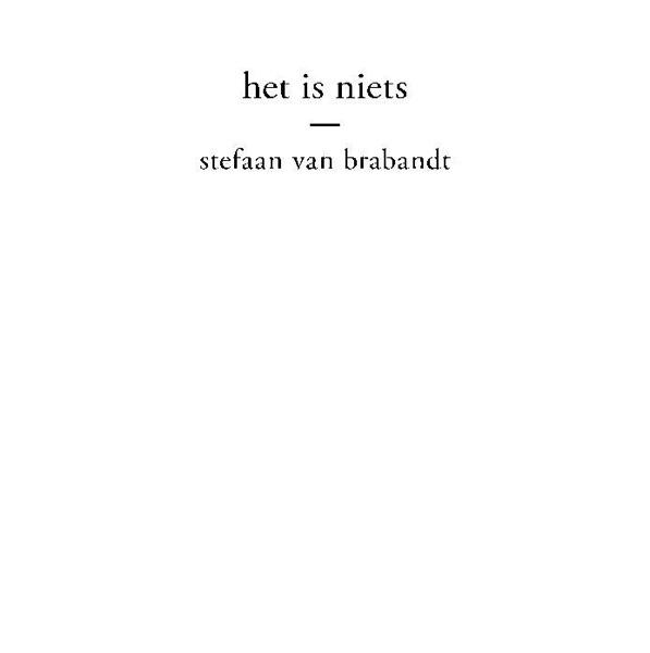 Epiloog: Het Is Niets (akoestisch)