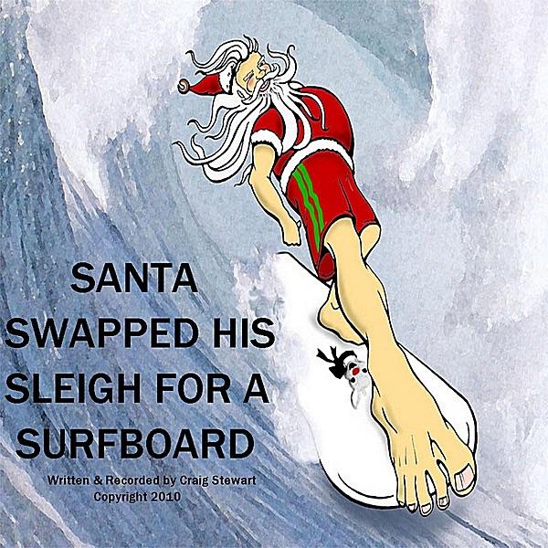 Santa Swapped His Sleigh For a Surfboard
